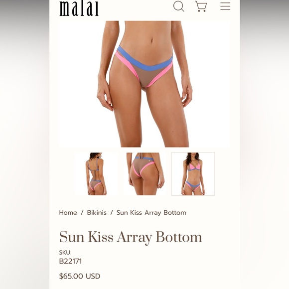 NWT Sun Kiss malai bathing suit set - Picture 9 of 9